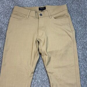 UNBOUND MERINO Mens Pants Sz 30x30 Chino Khaki Wool Performance Stretch Slim Fit